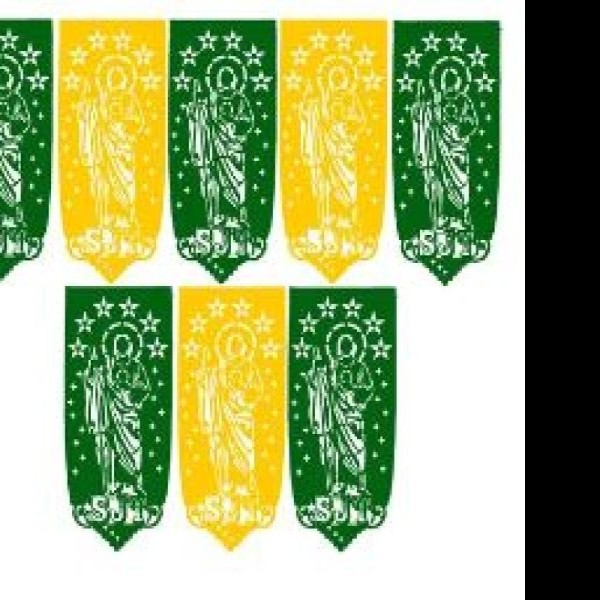 ADORNO TIRA PLASTICO SAN JUDAS 3MTS LARGO E.1